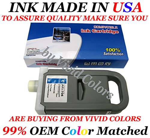 Compatible Canon PFI706 cartridges Canon PFI706 Set of 12 ipf8400s ipf8400 ipf9400s ipf9400 ipf8410s ipf8410 ipf9410s ipf9410