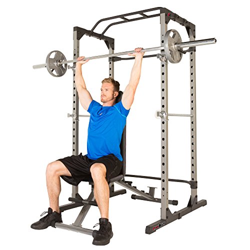 Fitness Reality 810XLT Super Max Power Cage | Optional Lat Pull-down Attachment and Adjustable Leg Hold-down | Power Cage Only