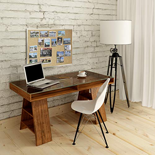 Ghent 4.5" x 10.5"  Aluminum Frame Natural Cork Bulletin Board