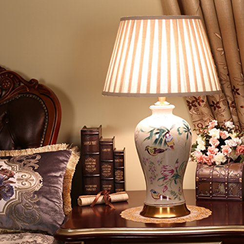505 HZB Bedroom Bedside Lamp American Ceramic Room Desk Lamp