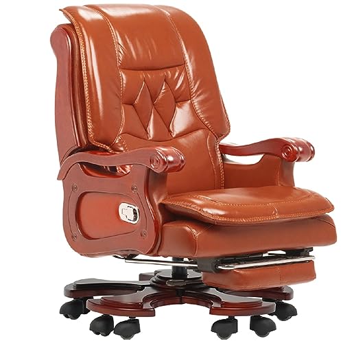 Ergonomic Full Reclining Office Chair with Pedal - Black, As Shown Size