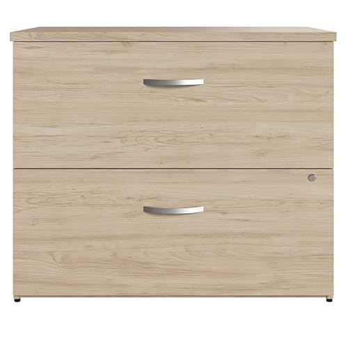 Bowery Hill 2 Drawer Lateral File Cabinet in Natural Elm - Engineered Wood
