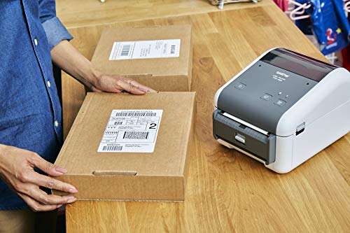 Brother Genuine RD004U1S Standard Die-Cut Labels, White Paper, 4 inch x 2 inch, Multipurpose, Direct Thermal, 1,445 Labels/Roll, 8 Rolls,11,560 Total Labels