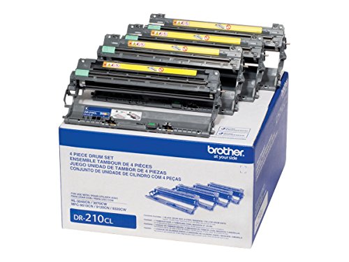 Brother DR-210CL Four Drums - 1 Black, 1 Cyan, 1 Magenta, 1 Yellow - Retail Packaging - DR210CL