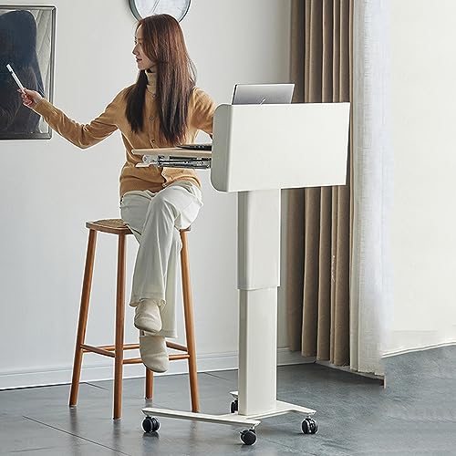 YUZES Mobile Laptop Lectern Podium Stand with Wheels