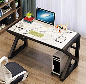 YWDNZ Home Office Desks Computer Desk, Modern Minimalist Desk, Tempered Glass Desk, Home Office Computer Desk, Workstation, PC Laptop Desktop Workstation (Color : B, Size : 80x50x75cm)