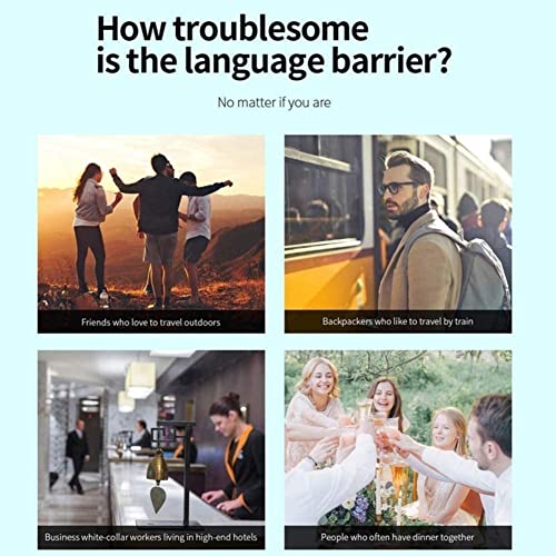 Portable Language Translator Device Voice Translator Real Time Two-Way 45 Languages White/Black