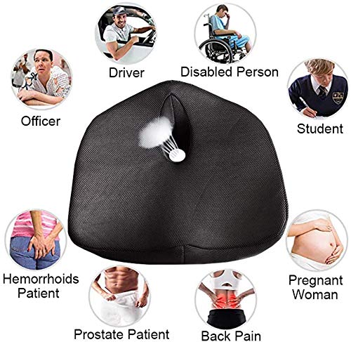 Seat Cushion and Lumbar Support Pillow Orthopedic for Office Chair - Relieve Lower Back Pain, Women