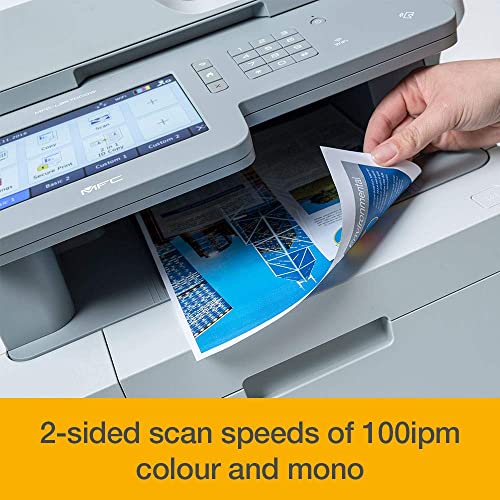 Brother Wireless Color Laser Printer MFC-L9570CDW - Print Copy Scan Fax - 7" Touchscreen LCD, 33 ppm, 600 x 2400 dpi, Auto Duplex, NFC+, Ethernet