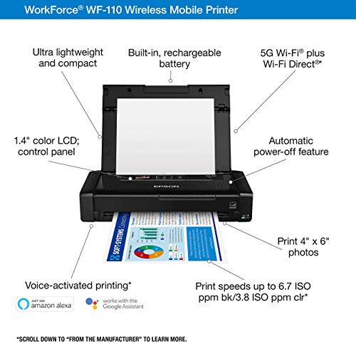 Workforce WF-110 Wireless Mobile Printer (Renewed)