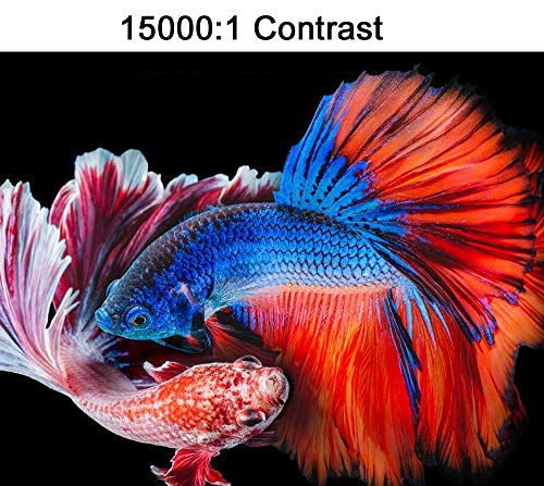 4K UHD Projector,Deeirao Android5.1OS Mini DLP Home Theater Projector Blueray 3D Support 2160P 1080P Full HD USB HDMI VGA for PS4,Xbox360,Fire TV,KODI, Black