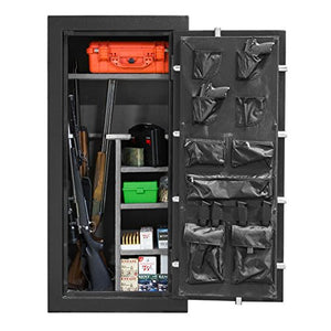 Second Amendment Fire Protection for 1 Hour B-Rated Safe for Weapon Firearms Like Shotgun, Rifle, Guns and Ammo with Mechanical Dial Combination Lock (59" H x 28" W x 20" D) (24 Rifle Slot)