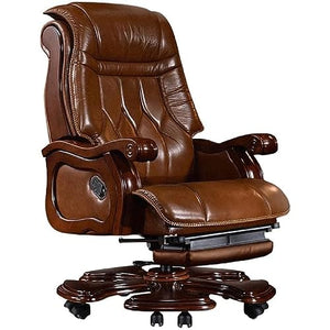 None Leather Ergonomic Office Chair Recliner - Black, As Shown Size