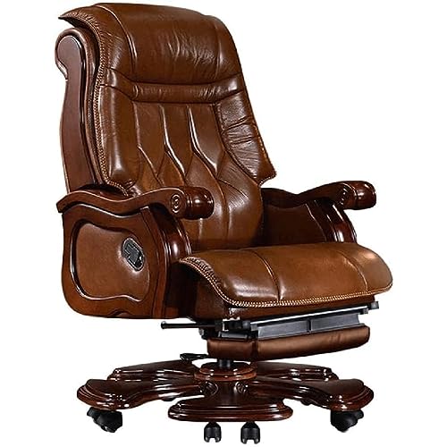 Leather Ergonomic Office Chair Recliner - Black, As Shown Size