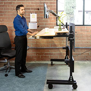 VERSADESK Foundry Bench 36" Wide x 30" Deep Dual Motor Electric Height Adjustable Standing Computer Desk