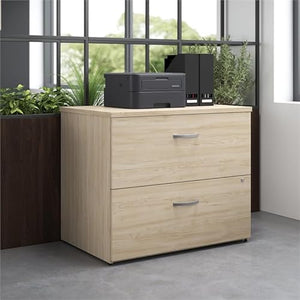 Bowery Hill 2 Drawer Lateral File Cabinet in Natural Elm - Engineered Wood