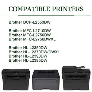 5-Pack (Black) TN730 Compatible Toner Cartridge Replacement for Brother DCP-L2550DW MFC-L2710DW MFC-L2750DW MFC-L2750DWXL HL-L2350DW HL-L2370DW HL-L2370DWXL HL-L2390DW HL-L2395DW Printer