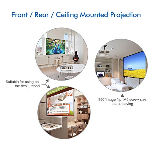 Bluetooth Movie Projector Wxga 2019 LED Android Indoor Outdoor 5000 Lumens Digital Wireless Smart HD LCD Wifi Projector HDMI USB VGA AV Audio for 1080P Blue ray DVD TV Home Cinema Youtube Games