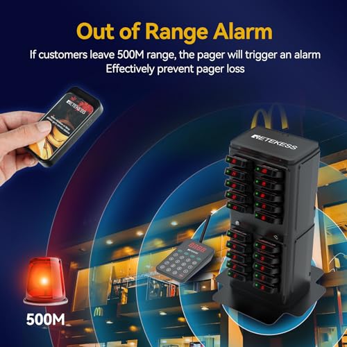 Retekess TD177 Restaurant Buzzer System with 20 Pagers