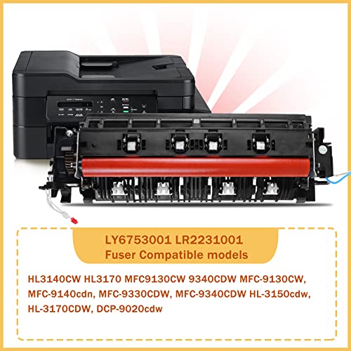 LY6753001 LR2231001 Fuser Fixing Unit Compatible with Brother MFC-9340CDW HL3140CW HL3170 MFC9130CW 9340CDW MFC-9130CW, MFC-9140cdn, MFC-9330CDW, MFC-9340CDW HL-3150cdw, HL-3170CDW, DCP-9020cdw