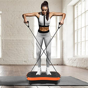 FDCYSP Vibration Platform with Rope Skipping,Whole Body Workout Mini Vibration Fitness Massage Machine for Home Fitness & Weight Loss + BT + Remote, 99 Levels,Shipping from USA