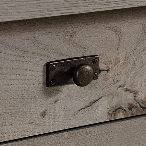 Sauder Cottage Road L-Desk, Mystic Oak Finish, L: 65.12" x W: 58.66" x H: 29.76