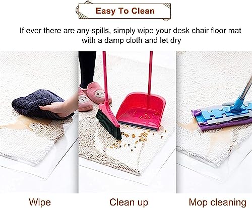 PHONME Clear Office Chair Mat for Carpets - Transparent HD Protector Mat 1.5mm Thick - Premium Quality Floor Mat (140 * 200cm)