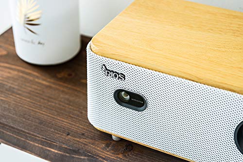 PIQS Q1 Home Theater HD Projector, 4D Auto Keystone, Side Projection, DLP, Supports 4K, WiFi, Bluetooth, with Autofocus/Keystone, Powerful Speakers, Android, Home Cinema & Backyard Projection