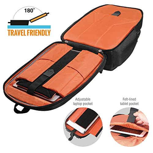 EVERKI Atlas Travel Friendly Laptop Backpack, 11-Inch to 15.6-Inch Adaptable Compartment (EKP121S15), Black