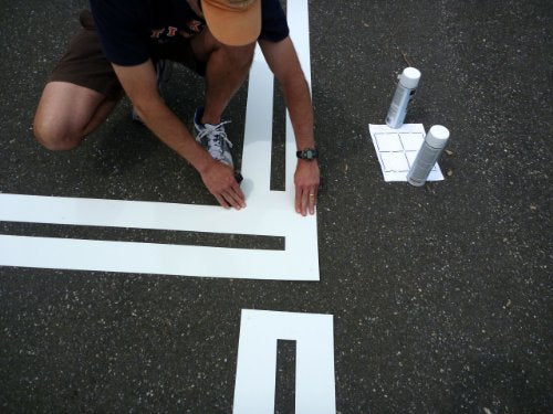 Classic Four-Square Stencil | Playground Stencil Collection | Official Size | Paint Stencils for Playground and Pavement