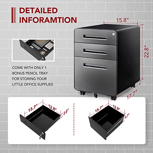SANODESK Dual Motor L-Shaped Electric Standing Desk with 3 Drawer File Cabinet, 63 x 40 Inches - Black Top/Black Frame