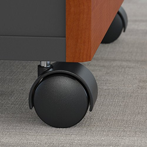 Bush Business Furniture SRC079AUSU Desk with Pedestal, Auburn Maple