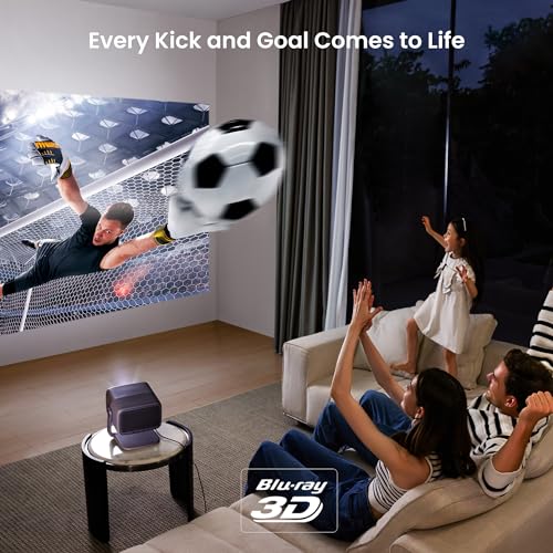 JmGO Ultra 4K Triple Laser Projector with 360° Freestyle Gimbal, Blu-Ray 3D, 2200 CVIA Lumen, HDR 10, Android TV 11, 10W*2 Dynaudio Speakers, Keystone Correction - Smart Portable Theater