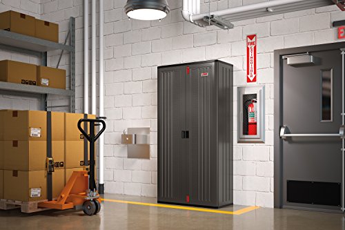 Suncast Commercial Blow Molded Mega Tall Cabinet in 6 Shelf