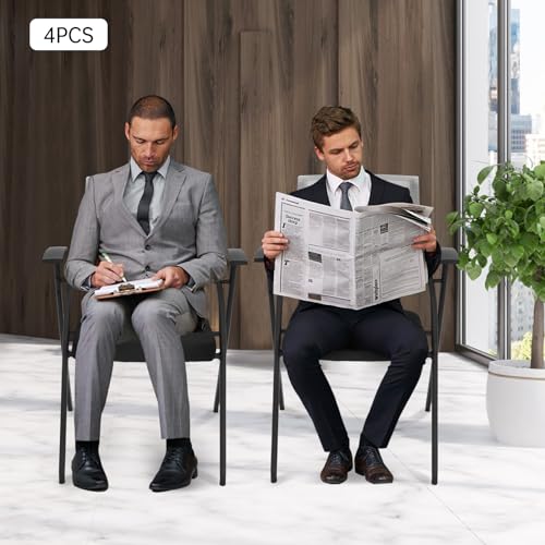 MEIWAIZX Reception Guest Chair Set of 4 - Grey