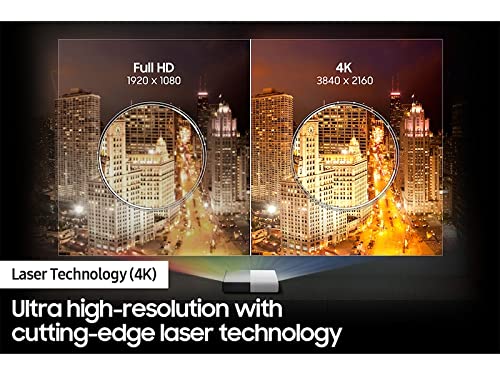 Samsung SP-LSP7T 120 Inch 4K Smart Laser Short-Throw Projector + 1 Year Coverage (2021)