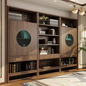 HIHELO Chinese Style Bookcase Combination Cabinet Locker - Elegant Luxury Rack