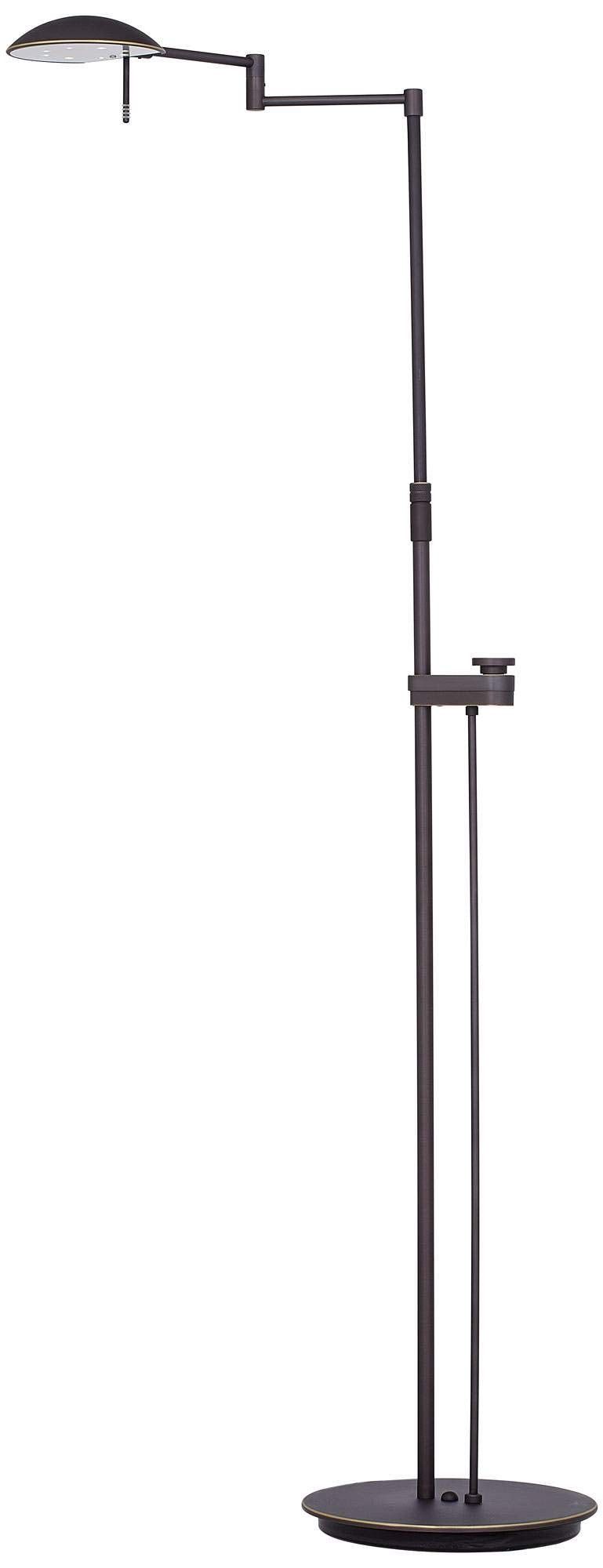 Holtkoetter 6317LEDSLD HBOB LED Floor Lamp with Side Line Dimmer, Hand-Brushed Old Bronze, 10.75" x 17.25" x 54"