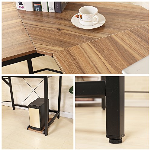 Soges 59 x 59 inches Large L-Shaped Desk Computer Desk L Desk Office Desk Workstation Desk, Oak CS-ZJ02-OK