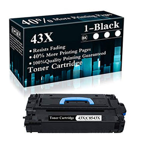 1 Pack 43X | C8543X Black Toner Cartridge Replacement for HP Laserjet 9040 9040dn 9050 9050n 9000N 9000dn 9040 9000 9050 9040/9050 M9040/M9050 Printer,Sold by TopInk