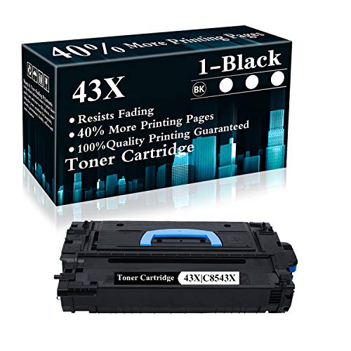 1 Pack 43X | C8543X Black Toner Cartridge Replacement for HP Laserjet 9040 9040dn 9050 9050n 9000N 9000dn 9040 9000 9050 9040/9050 M9040/M9050 Printer,Sold by TopInk