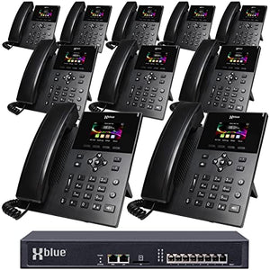Xblue QB2 System Bundle with 10 IP5g IP Phones - Auto Attendant, Voicemail, Call Recording