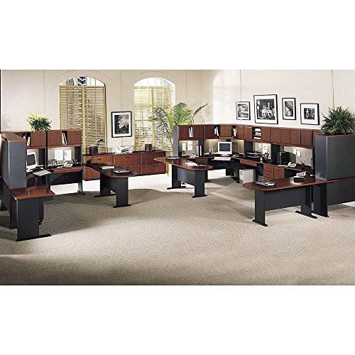 Bush Business Furniture Series A Collection 48W Hutch in Hansen Cherry/Galaxy