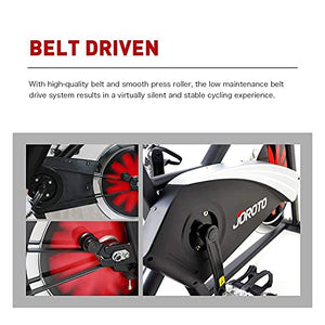 JOROTO X2 Exercise Bike with SPD Pedals Magnetic Resistance Belt Drive Indoor Cycling Spin Bikes Stationary