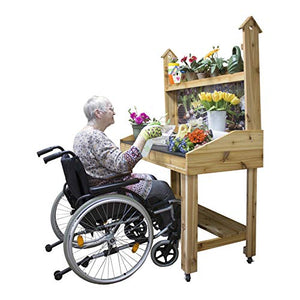 Gardening Life Station - 48" x 61" x 24" Wooden Garden Station for Senior Living or Memory Care