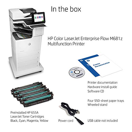 HP Color Laserjet Enterprise MFP M681z (Renewed)