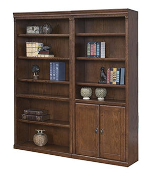 Martin Furniture Huntington Oxford Library Bookcase With Lower Doors, Burnish Finish, Fully Assembled