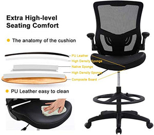 Home Office Chair Ergonomic Desk Chair Mesh Computer Chair Swivel Rolling Executive Task Chair with Lumbar, Chair with Rest Back Support (XL)