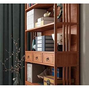 HARAY Floor-to-Ceiling Chinese Light Luxury Bookshelf Bookcase (Color : C)