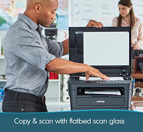 Brother Compact Monochrome Laser Printer, HLL2395DW, Flatbed Copy & Scan, Wireless Printing, NFC, Cloud-Based Printing & Scanning, Amazon Dash Replenishment Enabled